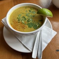 bowl of soup - spicy and delicious!  at Blossoming Lotus in Portland