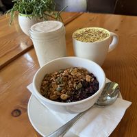 PBJ Parfait, Golden Milk, Horchata Smoothie  at Blossoming Lotus in Portland