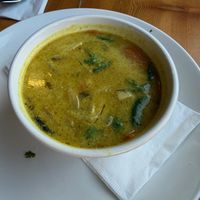 Tom kha soup at Blossoming Lotus in Portland
