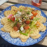 Fresca with vegan Feta at Skönfärgaregården in Linkoping