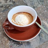 Ice cream (one scoop) with espresso.  at Al Catzone Pizza Napovegana in Berlin