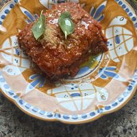 Eggplant parmigiana  at Al Catzone Pizza Napovegana in Berlin