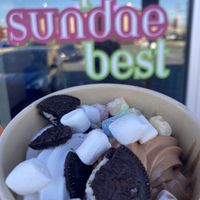 Vanilla and fudge brownie ice cream  at So Fun in Easton