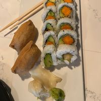 Inari and tempura yam roll  at Nori in Arcata
