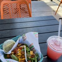 salads are now on the menu! I also had a blackberry lemonade  at Burger Patch - Land Park in Sacramento