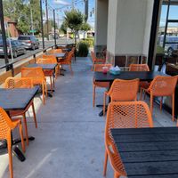 lots of comfortable outdoor seating in addition to indoor seating  at Burger Patch - Land Park in Sacramento