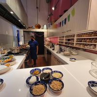 Super friendly staff and a beautiful kitchen space!  at Aura Cocina Mexicana in Mexico City