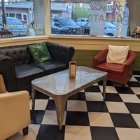 Seating inside at PussyCat Gelato in Scottsdale