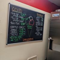 Price menu at PussyCat Gelato in Scottsdale