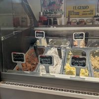 Vegan flavors grouped together and clearly labeled at PussyCat Gelato in Scottsdale
