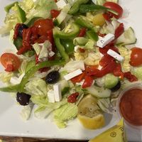greek salad   at Bella Casa Vegana in New Haven