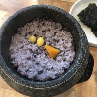 Purple rice that comes with the soup   at Ilpum Soft Tofu  in Jeju