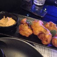 Cauliflower bites with hummus dip at Zenbu Kuro Eatery and Sushi Bar in Chiang Mai