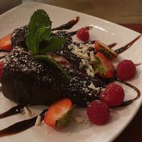 Warm chocolate cake at Il Piccolinos in Warwick