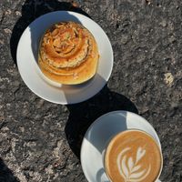 kardamom bin & capuccino  at CaféArt in Turku