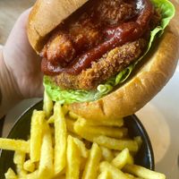 Burger was very tasty!   at Crewe & Harpur in Derby