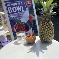 Free sancknand water  at Acai Queen in Ubud