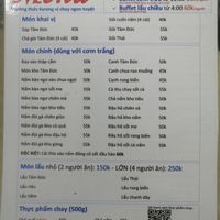 menu at Tâm Đức in Ho Chi Minh City