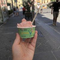 Watermelon sorbet   at Gelateria Primavera in Sorrento