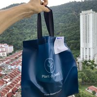 Packaging for delivery: you get a free reusable bag!  at Plant A Seed Vegan in Penang