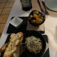 Babaganoush and olives   at Bistro Shabby Chíc in Altea