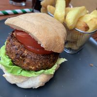 Lentil burger 🍔  at The Atherstone Red Lion Hotel in Atherstone