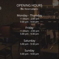 Opening hours   at Umami in Melbourne