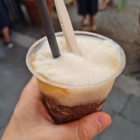 Coffee and almond granita at La Strega Nocciola in Rome