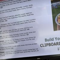 The menu with the one vegan option   at Aloha in Bar Harbor