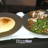 Hummus, Falafel and Tabuli at Falafel House in Thessaloniki