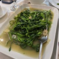 Fried kankung with garlic  at East Pearl in Athens