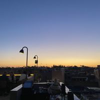 Terrace at night  at Nomad in Marrakech