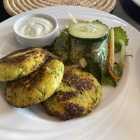 Zucchini fritters  at Nomad in Marrakech