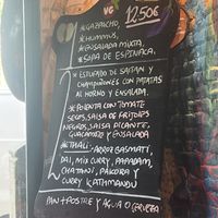 Special board  at Veggie Garden - Dels Angels in Barcelona