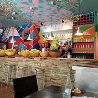 The indoor bar at Veggie Garden - Dels Angels in Barcelona