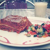 Vegan Lasanya at Veggie Garden - Dels Angels in Barcelona