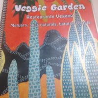 Front of menu  at Veggie Garden - Dels Angels in Barcelona