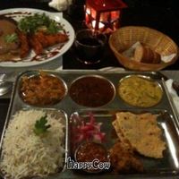 main course of prix fixe menu: good portion size  at Veggie Garden - Dels Angels in Barcelona