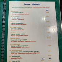 Great vegan milkshake choices at Veggie Garden - Dels Angels in Barcelona