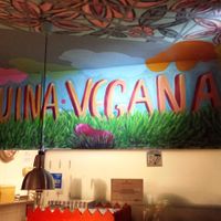 Banner: Vegan Cook in Catalan language at Veggie Garden - Dels Angels in Barcelona
