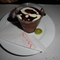 Carob cream at Veggie Garden - Dels Angels in Barcelona