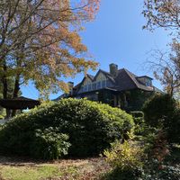 Entrance to the house from the Leura Train Starion.   at The Bunker Cafe Bar Restaurant in Leura