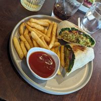 I got the vegan pumpkin wrap. Changed out the sweet potato fries for regular ones no problems. 🤘🏻 Would eat again at The Bunker Cafe Bar Restaurant in Leura