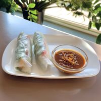 Raw springrolls with fried tofu  at Vietnamese Restaurant Kim in Turku