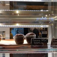 Vegan muffin.  at Local Coffee & Tea in Oberlin