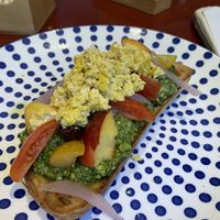 Sweet and savory toast with tofu  at Ditta Artigianale - Via dello Sprone in Florence