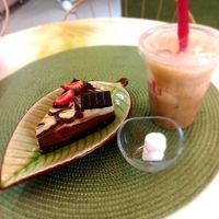 Chocolate cake & iced cappuccino at SweetLi by Lilit in Yerevan