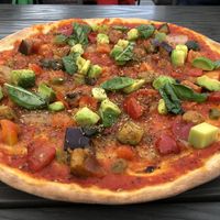 Vegan pizza   at Café Mellsten in Espoo