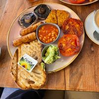 Vegan full breakfast at Riverview Kitchen in Durham