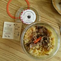 Vegan jar meal. at Café de la Maison du Zéro Déchet - Cafe of the Zero Waste House in Paris